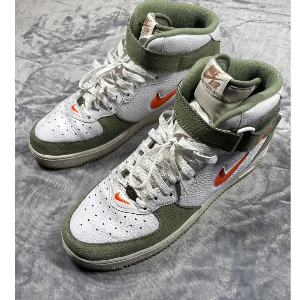 Nike Air Force 1 Mid 07 Oil Green White Mens Sneakers DX3061-001 Size 10.5